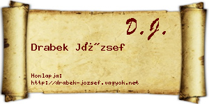 Drabek József névjegykártya